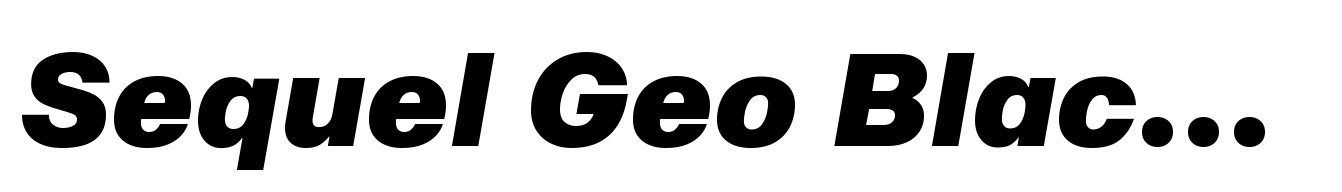 Sequel Geo Black Italic